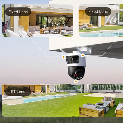 Imou Cruiser Triple Surveillance Camera, Wi-Fi, 3K + 2K, IP65, Outdoor, White IPC-S7UP-11M0WED