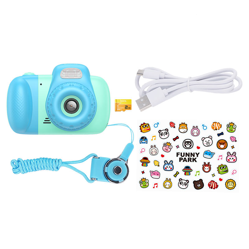 HOCO DV201 Kids Digital Camera, 1080P, 2MP, Blue