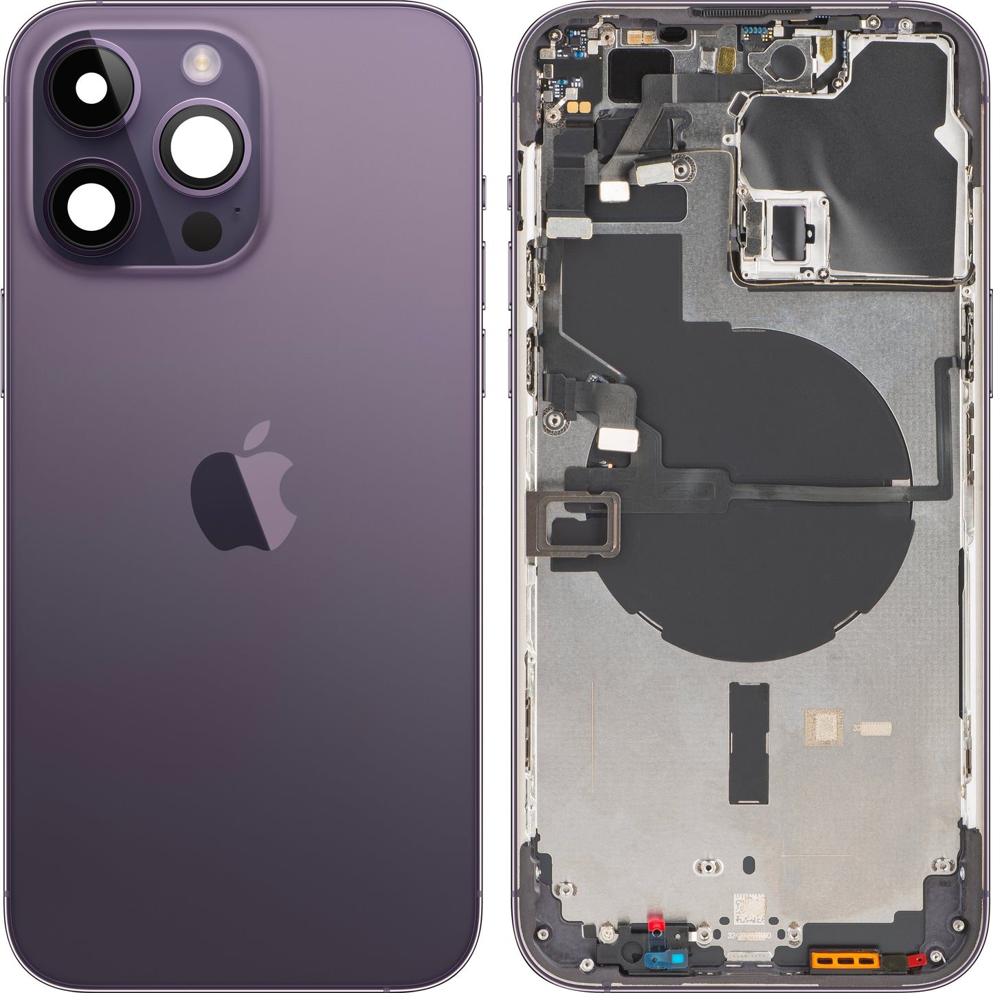 Pokrywa baterii do Apple iPhone 14 Pro Max, z połową obudowy, fioletowa (głęboki fiolet), Swap