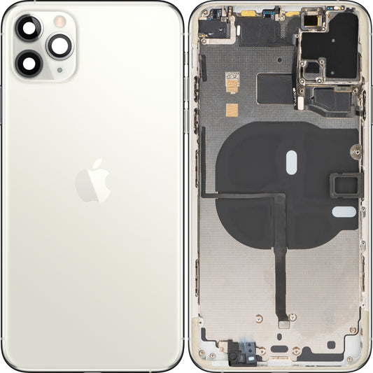 Pokrywa baterii Apple iPhone 11 Pro Max, z etui środkowym, srebrna, Swap 