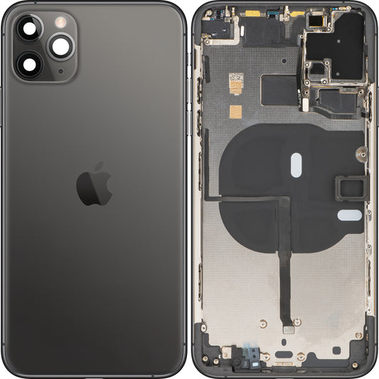 Pokrowiec na baterię Apple iPhone 11 Pro Max, z połową obudowy, czarny (gwiezdna szarość), Swap (klasa B)