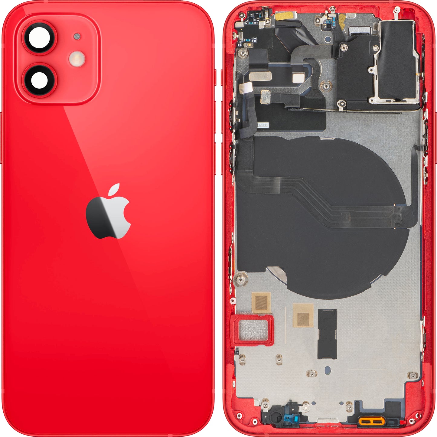 Pokrywa baterii Apple iPhone 12, z obudową środkową, Czerwony, Swap