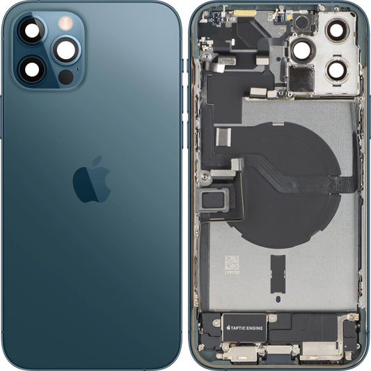 Pokrywa baterii Apple iPhone 12 Pro Max, z obudową środkową, pełne części, Niebieski (Pacific Blue), Swap