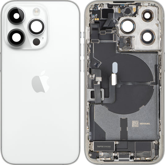 Pokrywa baterii Apple iPhone 14 Pro, z obudową środkową, pełne części, srebrna, Swap