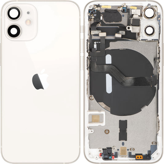 Obudowa Baterii Apple iPhone 12 mini, Z Środkową Obudową, Biała, Swap