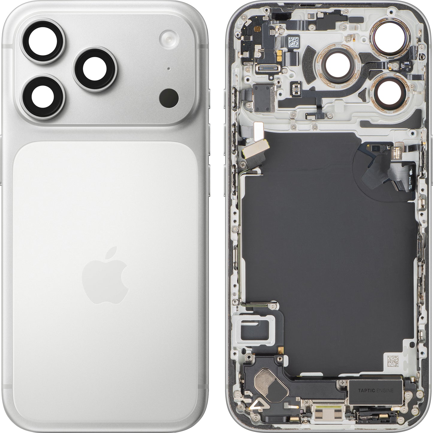 Pokrywa baterii Apple iPhone 17 Pro, z obudową środkową, pełne części, srebrna, Swap