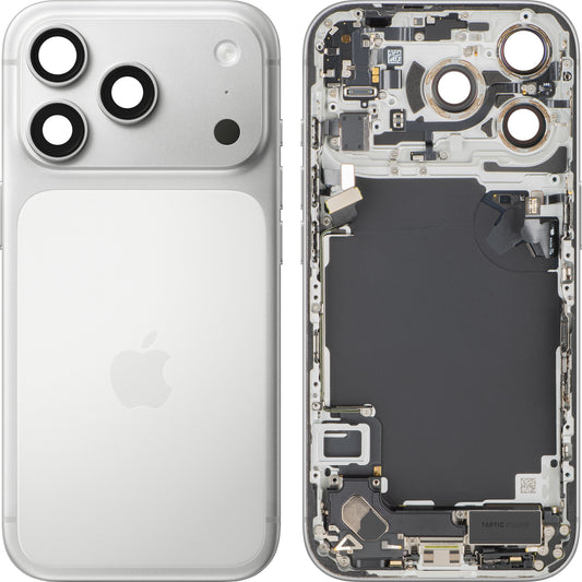 Pokrywa baterii Apple iPhone 17 Pro, z obudową środkową, pełne części, srebrna, Swap