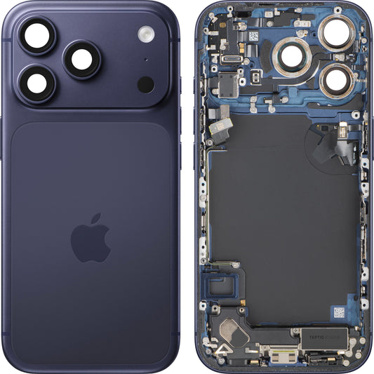 Pokrywa baterii Apple iPhone 17 Pro, z obudową środkową, pełne części, granatowy (Deep Blue), wymiana