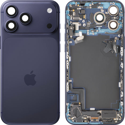 Pokrywa baterii Apple iPhone 17 Pro Max, z obudową środkową, pełne części, granatowy (Deep Blue), wymiana