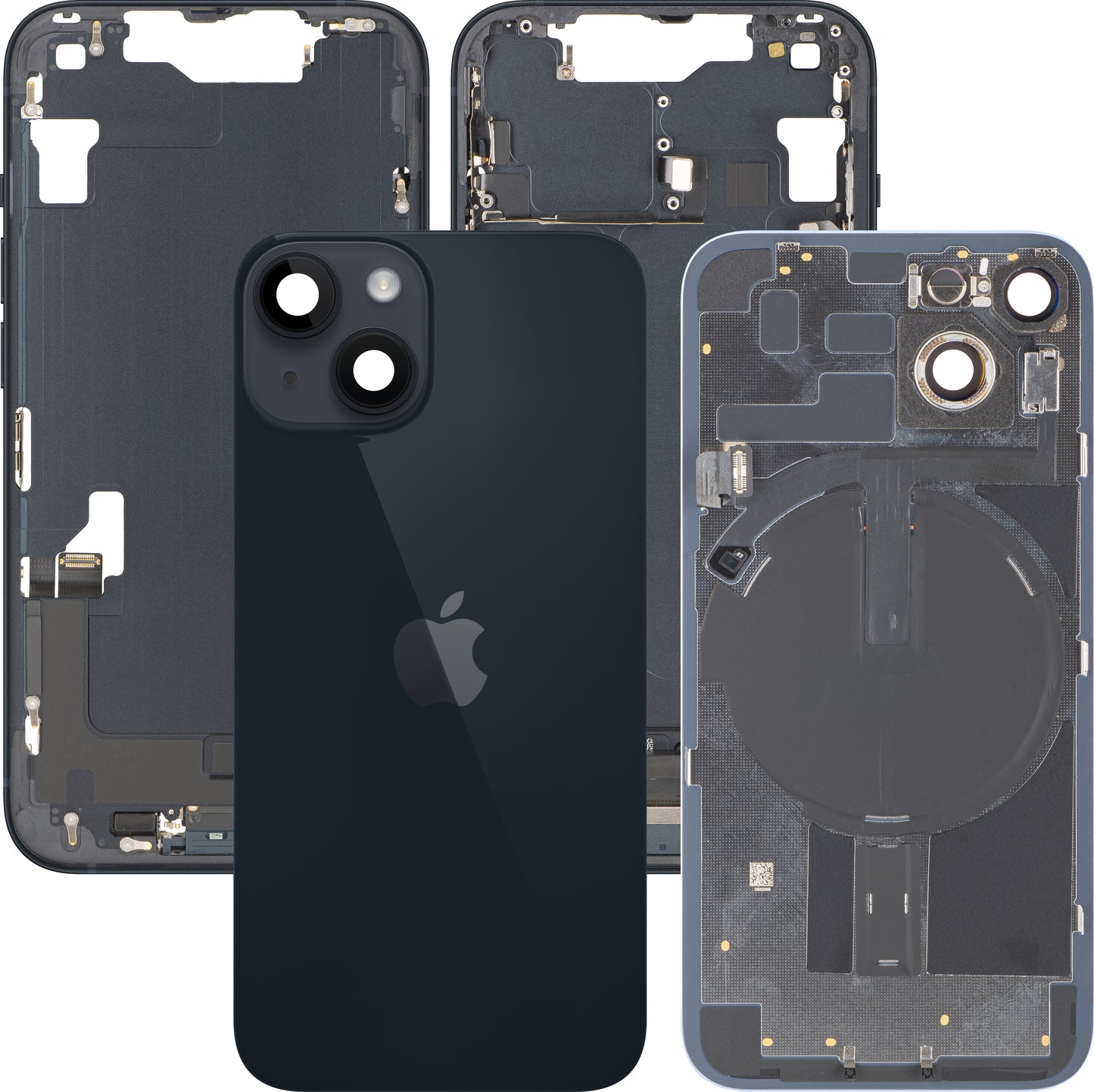 Pokrywa baterii Apple iPhone 14, z obudową środkową, pełne części, czarna (Midnight), Swap