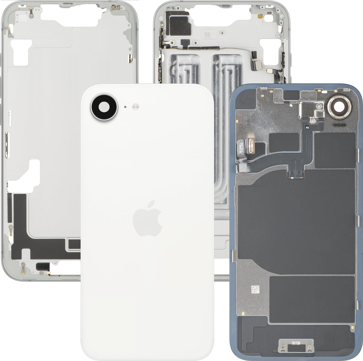 Pokrywa baterii Apple iPhone 16e, z obudową środkową, biała, Swap Premium