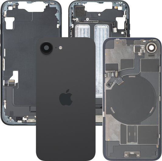Pokrywa baterii Apple iPhone 17e, z obudową środkową, pełne części, czarna, Swap Premium