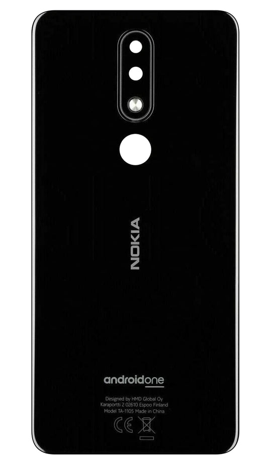 Nokia 5.1 Plus Battery Cover, Black, Swap