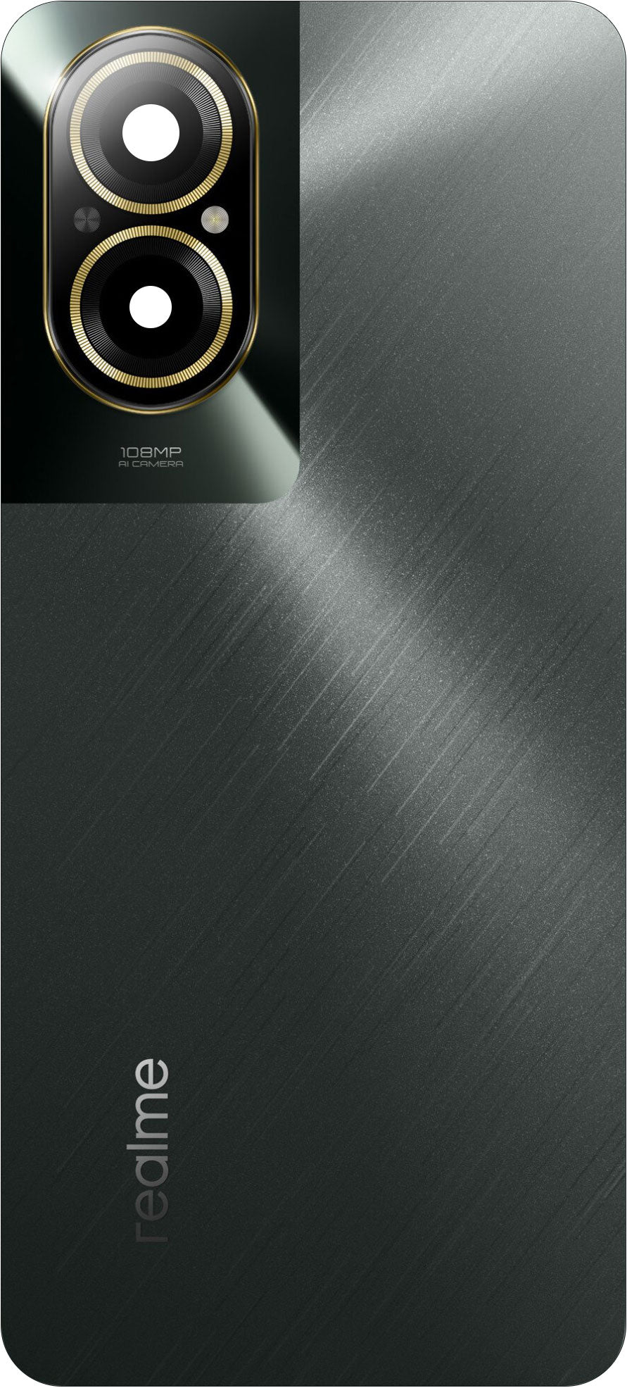 Pokrywa baterii Realme C67 4G, Czarny (Black Rock), Zestaw serwisowy 621033000167