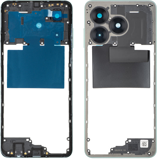 Obudowa środkowa Honor X5c Plus, Turkusowa (Cyan Lake), Service Pack 9707ACHY