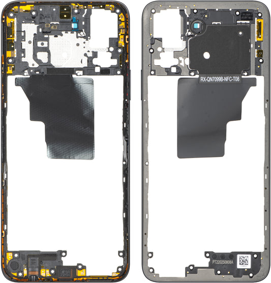 Obudowa środkowa Honor X7c 5G / 200 Smart, Czarna (Midnight Black), Zestaw serwisowy 9707ABNA