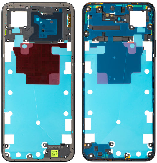 Obudowa środkowa Honor X7d 4G / 400 Smart 4G, Czarny (Velvet Black), Service Pack 9707ACDP