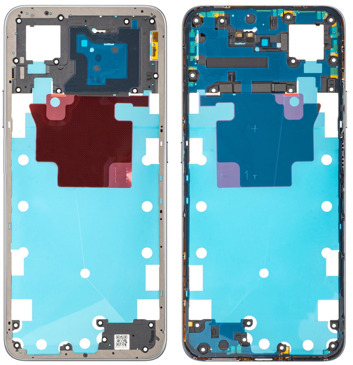 Obudowa środkowa Honor X7d 4G, Srebrna (Meteor Silver), Service Pack 9707ACDQ