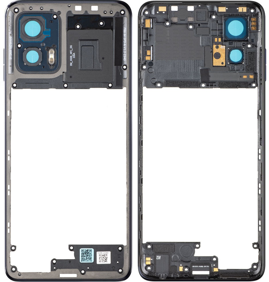 Środkowa obudowa Motorola Moto G73, Niebieska (Midnight Blue), Service Pack 5S58C22264
