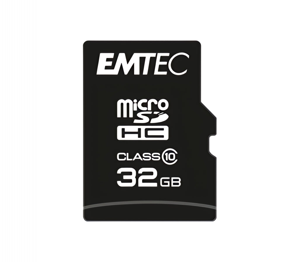 Karta pamięci microSDHC Emtec C10 Classic, 32Gb, Klasa 10, Z czytnikiem kart i adapterem ECMSDM32GHC10CGRA2