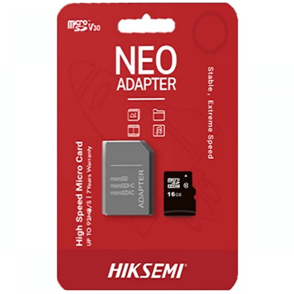Karta pamięci microSDHC Hiksemi, 16GB, Klasa 10, z adapterem HS-TF-C1/16G/a