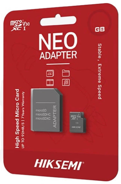 Karta pamięci microSDHC Hiksemi, 8Gb, Klasa 10, z adapterem HS-TF-C1/8G/a