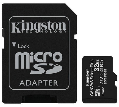 Karta pamięci microSDHC Kingston Canvas Select Plus Android A1, 32 Gb, Class 10 / UHS-1 U1, z adapterem SDCS2/32GB