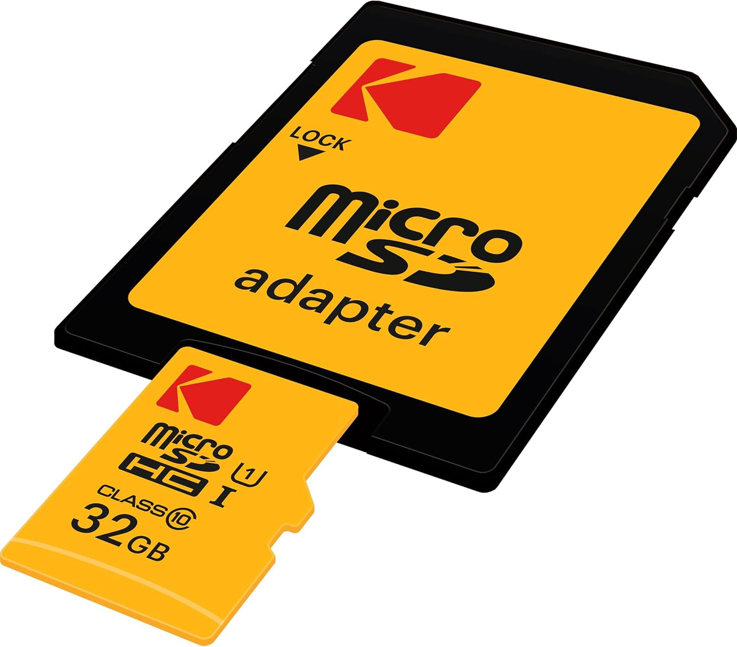 Kodak Premium Performance microSDHC Memory Card, 32Gb, Class 10 / UHS-1 U1, With Adapter EKMSDM32GHC10K