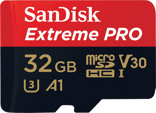 Karta pamięci microSDHC SanDisk Extreme Pro, 32Gb, Klasa 10 / UHS-1 U3, Z adapterem SDSQXCG-032G-GN6MA