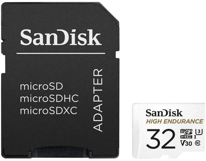 Karta pamięci microSDHC SanDisk High Endurance, 32GB, Klasa 10 / UHS-1 U3, z adapterem SDSQQNR-032G-GN6IA