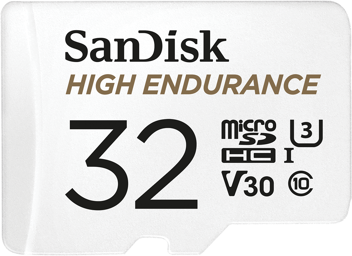 Karta pamięci microSDHC SanDisk High Endurance, 32GB, Klasa 10 / UHS-1 U3, z adapterem SDSQQNR-032G-GN6IA