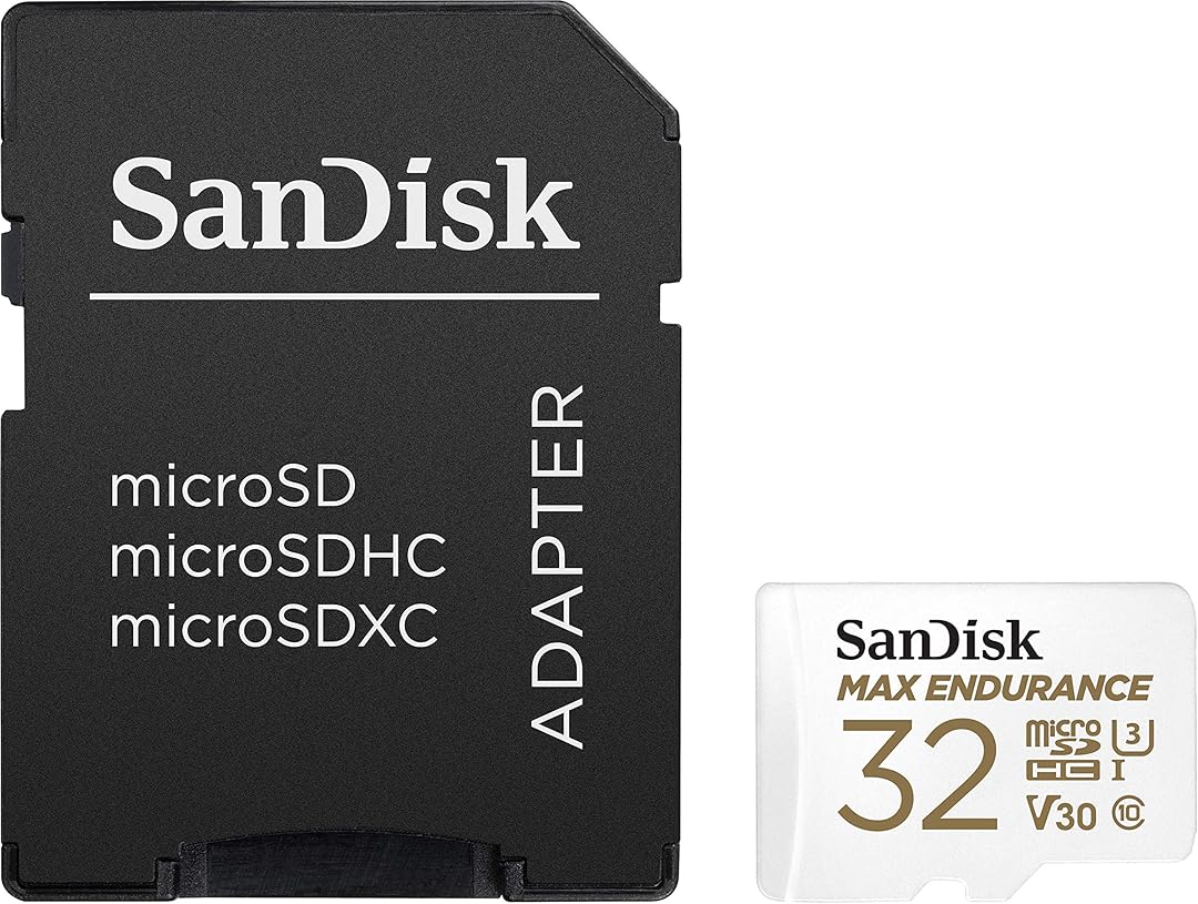 Karta pamięci microSDHC SanDisk MAX Endurance, 32Gb, Klasa 10 / UHS-1 U3, Z adapterem SDSQQVR-032G-GN6IA