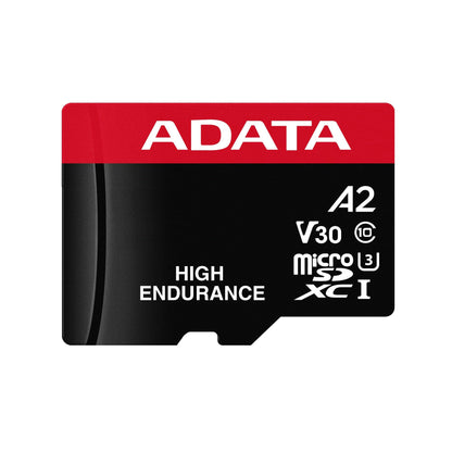 Karta pamięci microSDXC Adata High Endurance, 64Gb, Klasa 10 / UHS-1 U3, Z adapterem AUSDX64GUI3V30SHA2-RA1