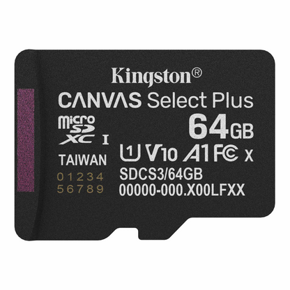 Karta pamięci microSDXC Kingston Canvas Select Plus Android A1, 64Gb, Klasa 10 / UHS-1 U1 SDCS3/64GBSP