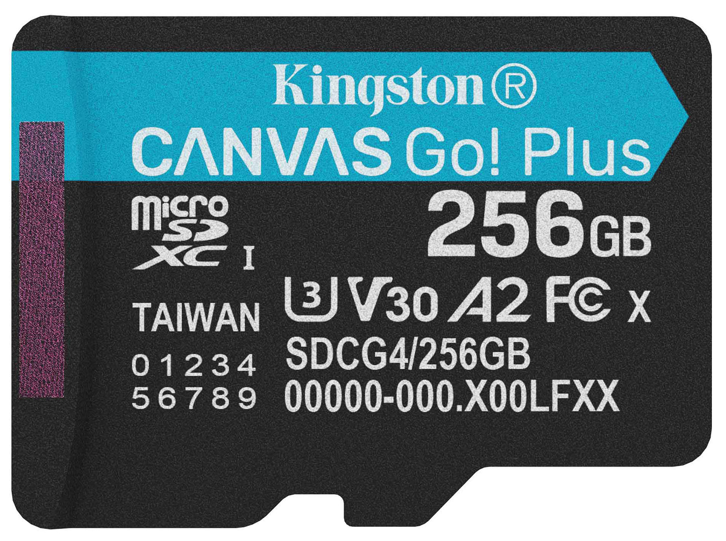 Karta pamięci microSDXC Kingston Canvas Go Plus Android A2, 256Gb, Klasa 10 / UHS-1 U3 SDCG4/256GBSP