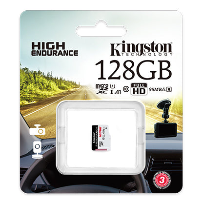 Karta pamięci microSDXC Kingston Endurance, 128Gb, Klasa 10 / UHS-1 U1 SDCE/128GB