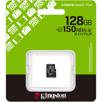Karta pamięci microSDXC Kingston Canvas Select Plus Android A1, 128Gb, Klasa 10 / UHS-1 U1 SDCS3/128GBSP