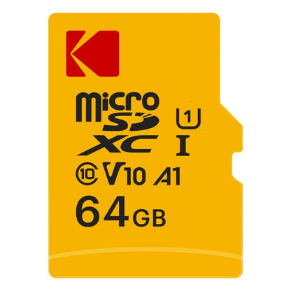 Kodak microSDXC Memory Card, 64Gb, Class 10 / UHS-1 U1, With Adapter EKMSDM64GXC10K