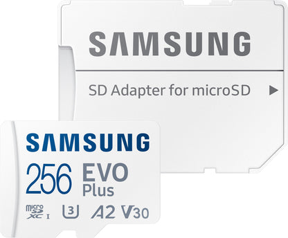 Karta pamięci microSDXC Samsung Evo Plus, 256 Gb, Class 10 / UHS-1 U3, z adapterem MB-MC256SA/EU MB-MC256SA/EU 