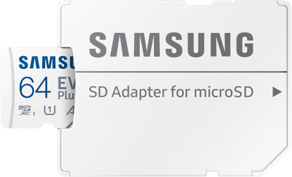 Karta pamięci microSDXC Samsung Evo Plus, 64Gb, Klasa 10 / UHS-1 U1, Z adapterem MB-MC64SA/EU