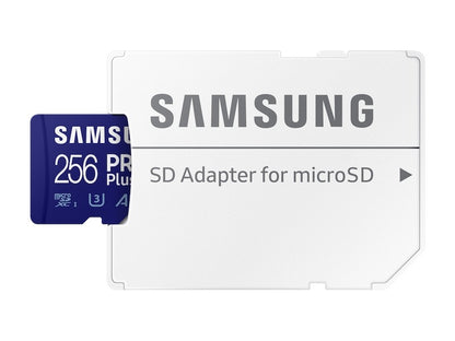 Karta pamięci microSDXC Samsung PRO Plus, 256 Gb, Class 10 / UHS-1 U3, z adapterem MB-MD256KA MB-MD256KA 