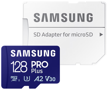 Karta pamięci microSDXC Samsung PRO Plus, 128Gb, Klasa 10 / UHS-1 U3, Z adapterem MB-MD128SA/EU