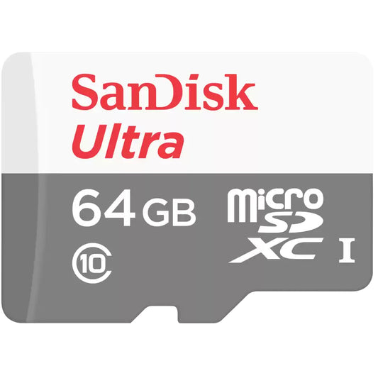 Karta pamięci microSDXC SanDisk Ultra, 64Gb, Klasa 10, Z adapterem SDSQUNR-064G-GN3MA