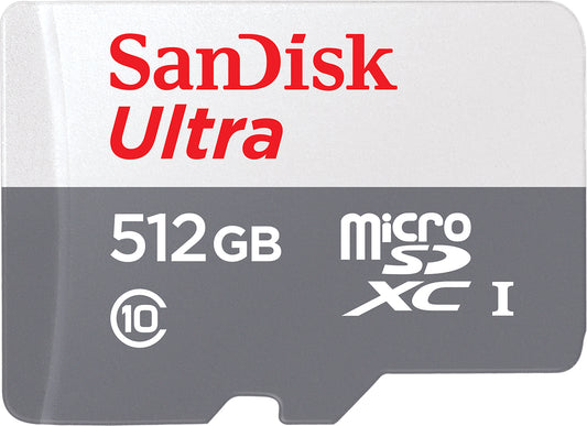 Karta pamięci microSDXC SanDisk Ultra, 512Gb, Klasa 10 SDSQUNR-512G-GN3MN