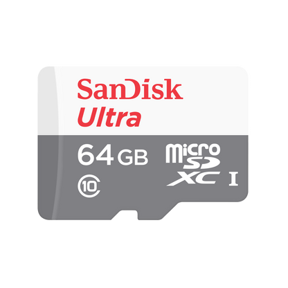 Karta pamięci microSDXC SanDisk Ultra, 64Gb, Klasa 10, Z adapterem SDSQUNR-064G-GN6TA