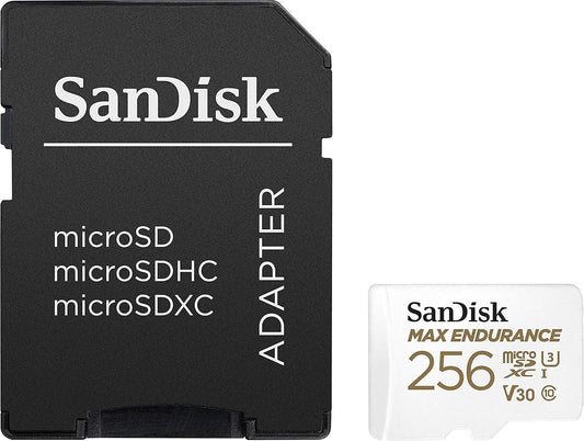Karta pamięci microSDXC SanDisk MAX Endurance, 256Gb, Klasa 10 / UHS-1 U3, Z adapterem SDSQQVR-256G-GN6IA