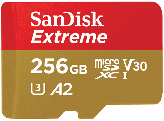 Karta pamięci microSDXC SanDisk Extreme, 256Gb, Klasa 10 / UHS-1 U3 SDSQXAV-256G-GN6MN