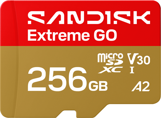Karta pamięci microSDXC SanDisk Extreme GO Android A2, 256GB, Klasa 10 / UHS-1 U1 SDSQXGN-256G-GN6MN