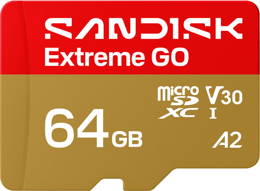 Karta pamięci microSDXC SanDisk Extreme GO Android A2, 64GB, Klasa 10 / UHS-1 U1 SDSQXGN-064G-GN6MN