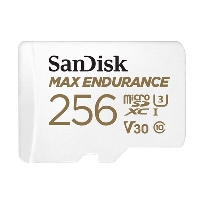 Karta pamięci microSDXC SanDisk MAX Endurance, 256Gb, Klasa 10 / UHS-1 U3, Z adapterem SDSQQVR-256G-GN6IA